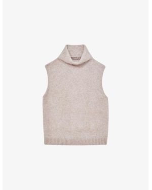 Reiss X Atelier Brushed Cashmere Tank - Natural