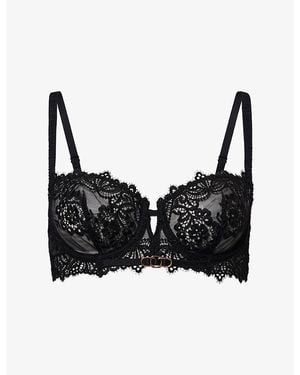 Simone Perele Idole Half-Cup Underwired Lace Bra - Black