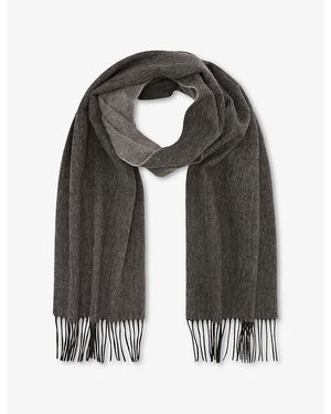 Reiss Picton Wool And Cashmere Scarf - Black