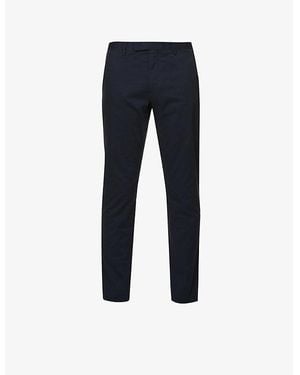 Polo Ralph Lauren Belted Tapered Stretch Slim-Fit Stretch-Cotton Chino Pants - Blue