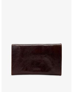 AllSaints Harluna Logo-Debossed Leather Wallet - Purple