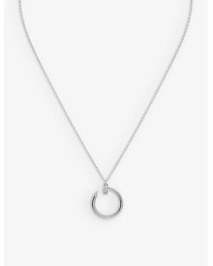 Cartier Juste Un Clou 18Ct- And 0.12Ct Diamond Pendant Necklace - Metallic