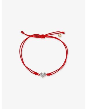 Kismet by Milka Cherish 0.04Ct Baguette-Diamond And 0.07Ct Diamond Cord Bracelet - Red