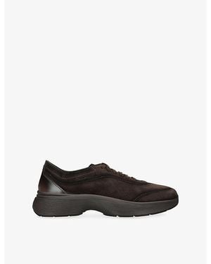 Santoni Bounce Suede Trainers - Black