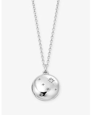 Astley Clarke Tiny Star Mini Biography Sterling- Locket Necklace - White