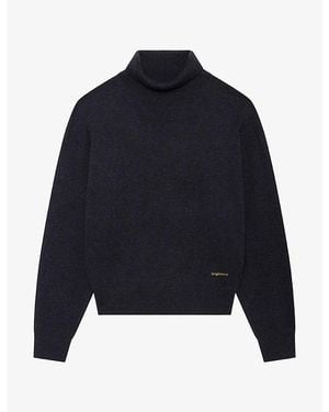 Zadig & Voltaire Souly Turtleneck Wool-Blend Jumper - Blue