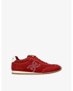 Sam Edelman Isella Suede Trainers - Red