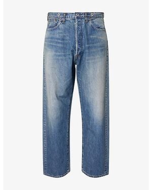 A.PRESSE N22 Wash Wide Denim Jeans - Blue