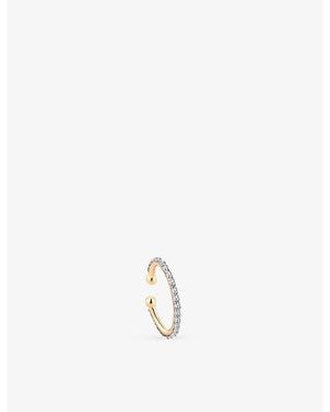 Kismet by Milka Shimmery Circle 0.12Ct Diamond Cuff - White