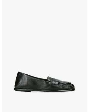 Officine Creative Clover Leather Loafers - Black