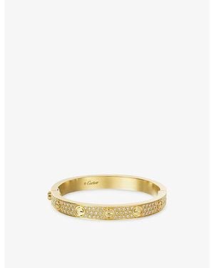 Cartier Love Classic 18Ct- And 1.99Ct Brilliant-Cut Diamond Bracelet - Metallic