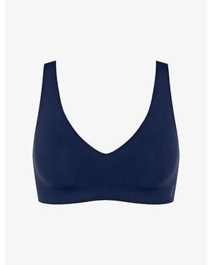 Sloggi Zero Feel 2.0 Soft Non-Wired Stretch-Woven Bra - Blue