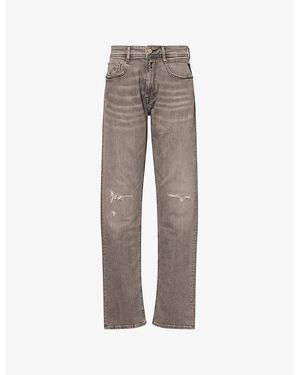 Replay Rocco Comfort-Fit Stretch-Denim Jeans - Grey