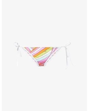 PUCCI Iride Print Bikini Bottoms - White