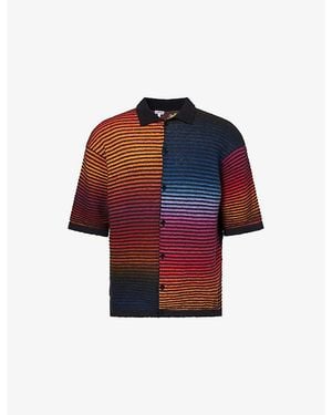 Loewe X Paula's Ibiza Striped Cotton-Knit Shirt - Red