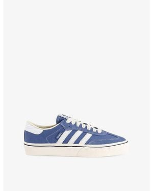 adidas Samba St Canvas And Leather Sneakers - Blue