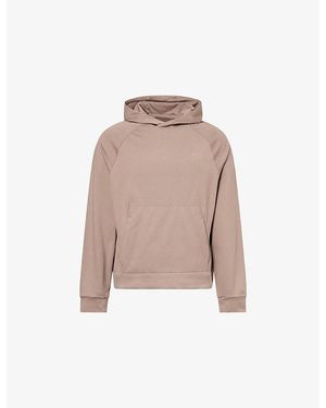 Nike Primary Brand-Embroidery Stretch-Woven Hoodie - Pink