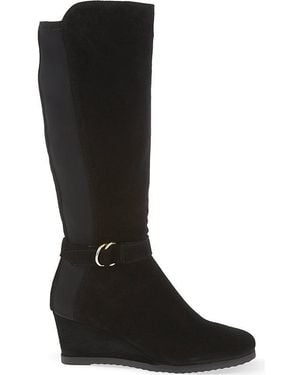 Carvela Kurt Geiger Knee-High Suede Boots - Black