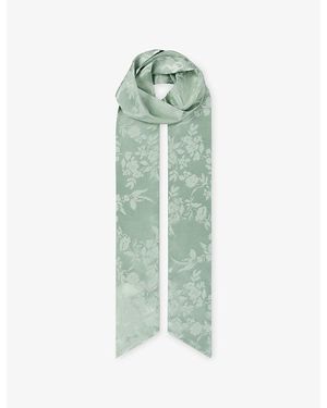 OMNES Scarlett Jacquard Woven Scarf - Green