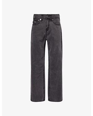 TRUE RELIGION Vinny Super T-Flap Embroidered Denim Jeans - Blue