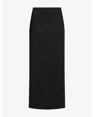 Reformation X Alexa Chung Carolyn Woven Maxi Skirt - Black