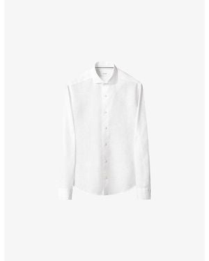 Eton Casual-Fit Long-Sleeve Linen Shirt - White
