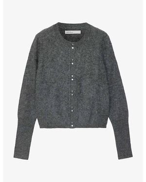 AllSaints Ada Sleeveless Cashmere Cardigan - Gray