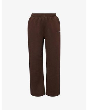 Sisters & Seekers Trademark Straight-Leg Cotton-Blend Jogging Bottoms - Brown