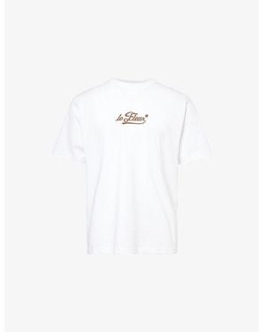 GOLF le FLEUR Brand-Print Short-Sleeves Cotton-Jersey T-Shirt - White