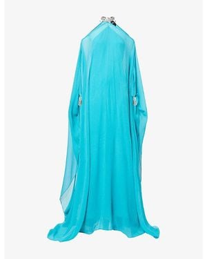 ‎Taller Marmo Sza Sza Silk Kaftan Maxi Dress - Blue