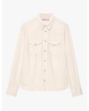 AllSaints Hanway Double-Pocket Woven Shirt - Natural