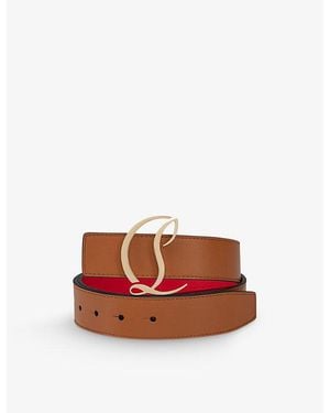 Christian Louboutin Cl Logo-Buckle Leather Belt - White