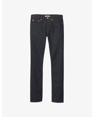 Sandro Slim-Fit Mid-Rise Tapered Stretch-Denim Jeans - Blue