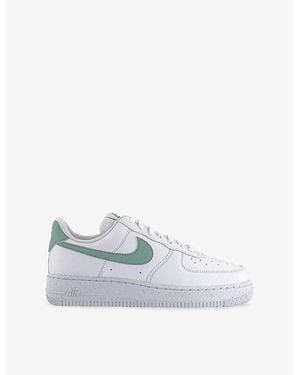 Nike Air Force 1 Leather Low-Top Trainers - White