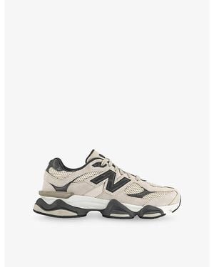 New Balance 9060 Suede And Mesh Trainers - White