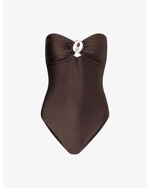Seafolly Palermo Ring Swimsuit - Brown