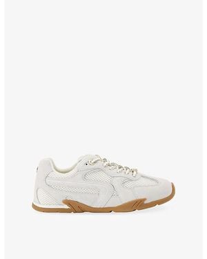 KG by Kurt Geiger Lather Suede And Mesh Sneakers - White