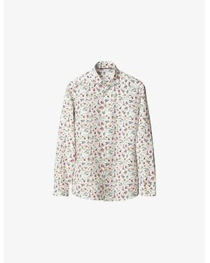Eton Sangria Long-Sleeved Linen Shirt - White