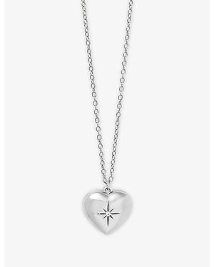 Astley Clarke Mini Heart Sterling- And Sapphire Locket Necklace - White