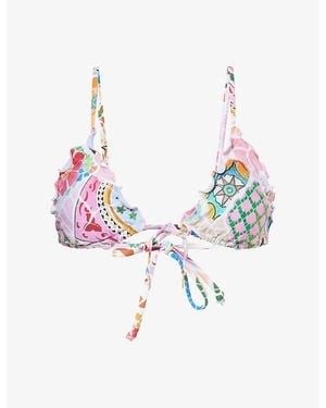 Seafolly Boheme Triangle Bikini Top - Multicolour