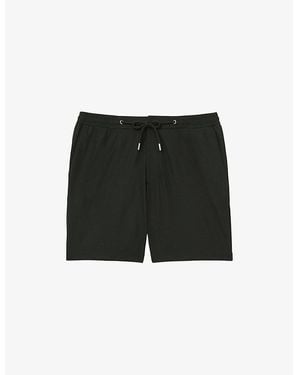 Reiss Newmark Textured Stretch-Woven Shorts - Black