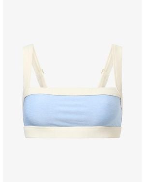 Cheap Monday Outpost Square-Neck Sports Bra - Blue