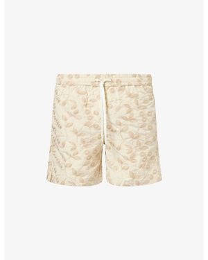 Eleventy Embroidered Beach Shorts - Natural