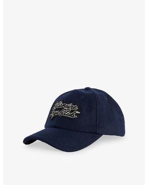 BBCICECREAM Script-Logo Wool-Blend Baseball Cap - Blue