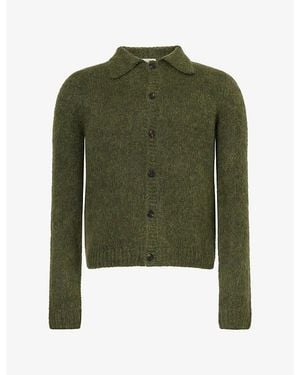 Dries Van Noten Mora Alpaca Wool-Blend Cardigan - Green