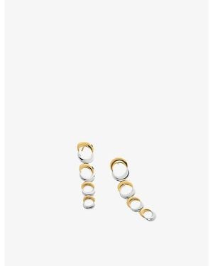 Monica Vinader Kissing Moon 18Ct-Plated Vermeil Sterling- And Sterling- Drop Earrings - Metallic