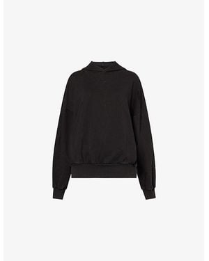 GYMSHARK Power Washed Oversized Cotton-Jersey Hoody - Black