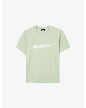 The Kooples Branded Short-Sleeved Cotton-Jersey T-Shirt - Green