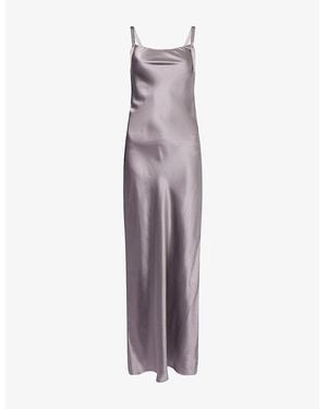 THE GARMENT Catania Tie-Back Silk Maxi Dress - Purple