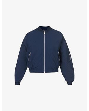 Sweaty Betty Explorer Zip-Up Stretch-Woven Bomber Jacket - Blue